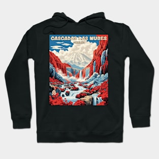 Cascadas Las Nubes Mexico Vintage Poster Tourism Hoodie